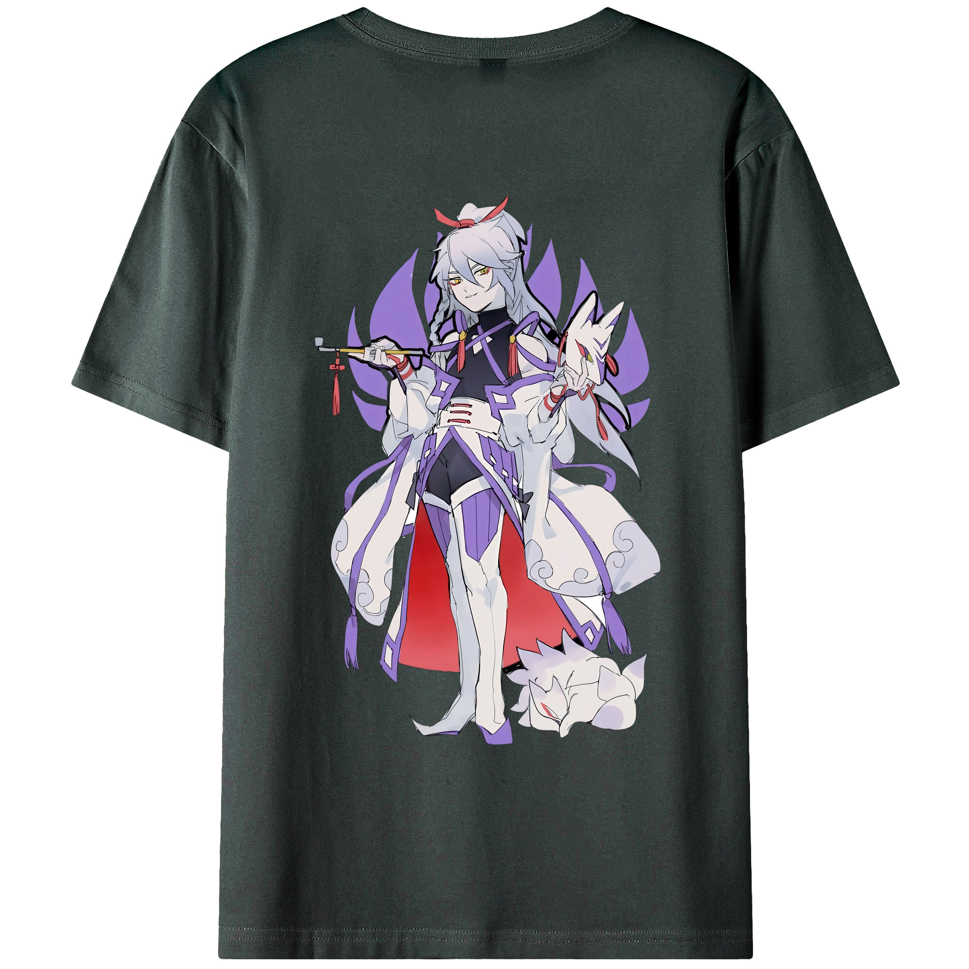 （画像用） 妖怪ウォッチ Yo-kai Watch 綿100％ メンズ半袖Tシャツ（バックプリント） 通気性